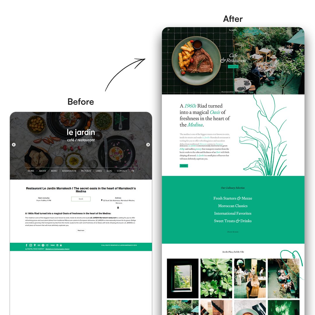 Landing Page Revamped 🌿
Before --&gt; After

#WebDevelopment #WebDesign #UIDesign #UIUX #ProductDesign #figma