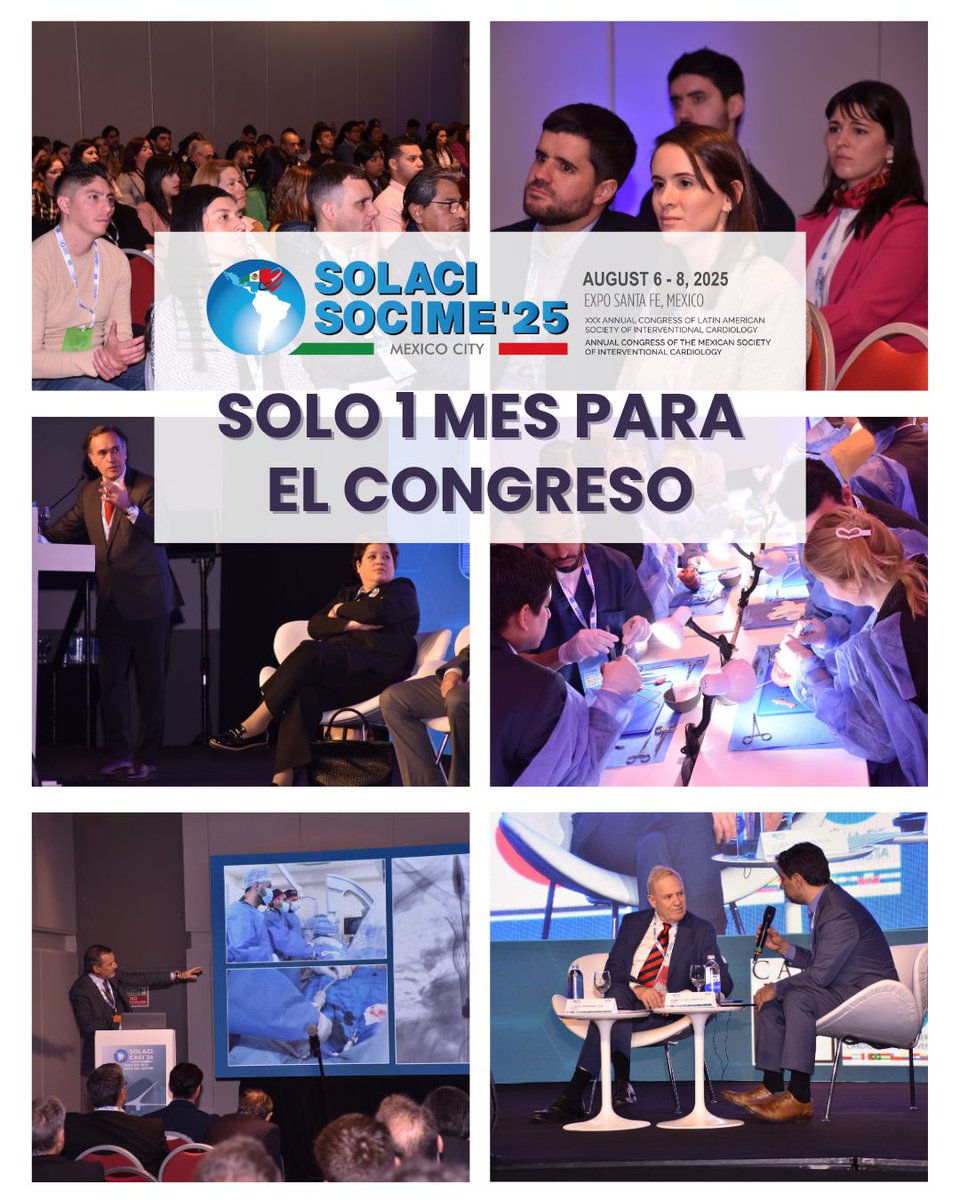 🚨 ¡Falta solo 1 mes para #SOLACISOCIME2025!

El congreso líder en cardiología intervencionista en LATAM
🌐 Expertos internacionales
💡 Avances técnicos e innovaciones
💡 Sesiones conjuntas
📍6-8 de agosto | Expo Santa Fe, CDMX

Inscríbete aquí 👉 buff.ly/ViA41ss