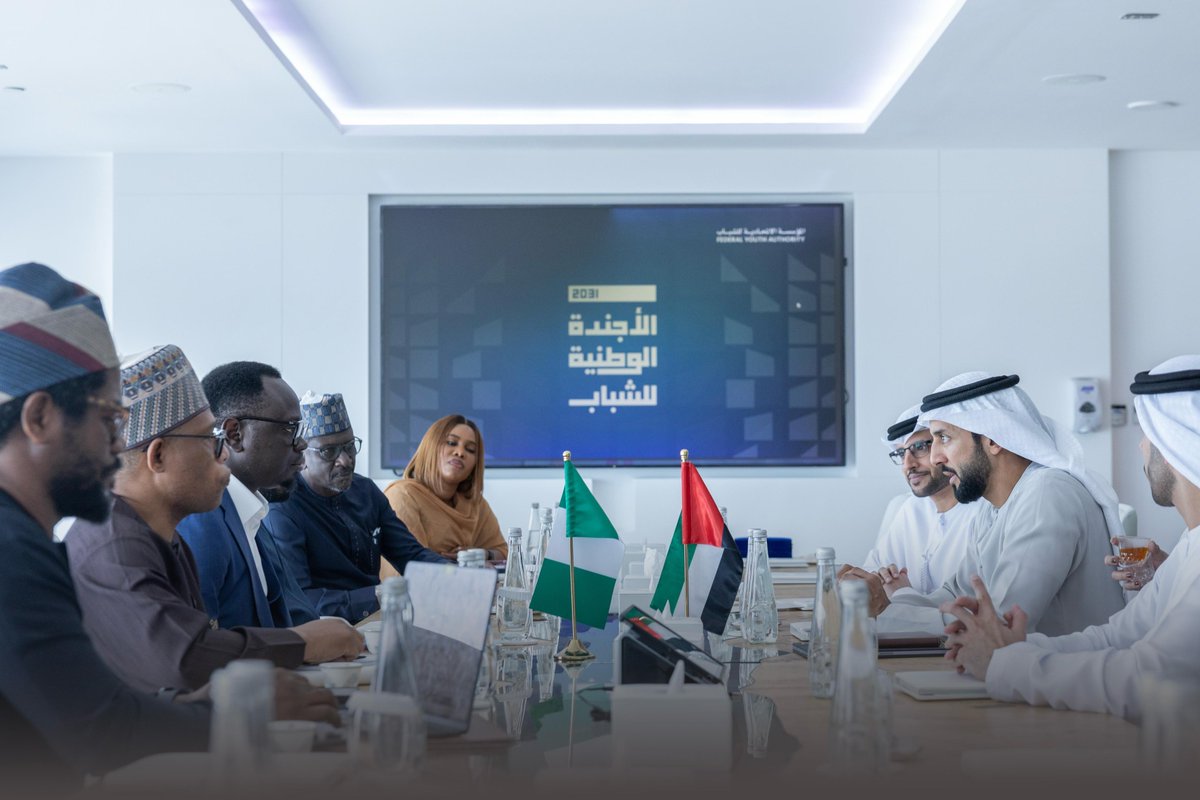 fmydNG's tweet image. As part of President Bola Ahmed Tinubu’s administration’s efforts to deepen global partnerships for youth development in Nigeria, the Honourable Minister of Youth Development, @ayowisdom_ , paid an official visit to the United Arab Emirates. During the visit, he met with His…