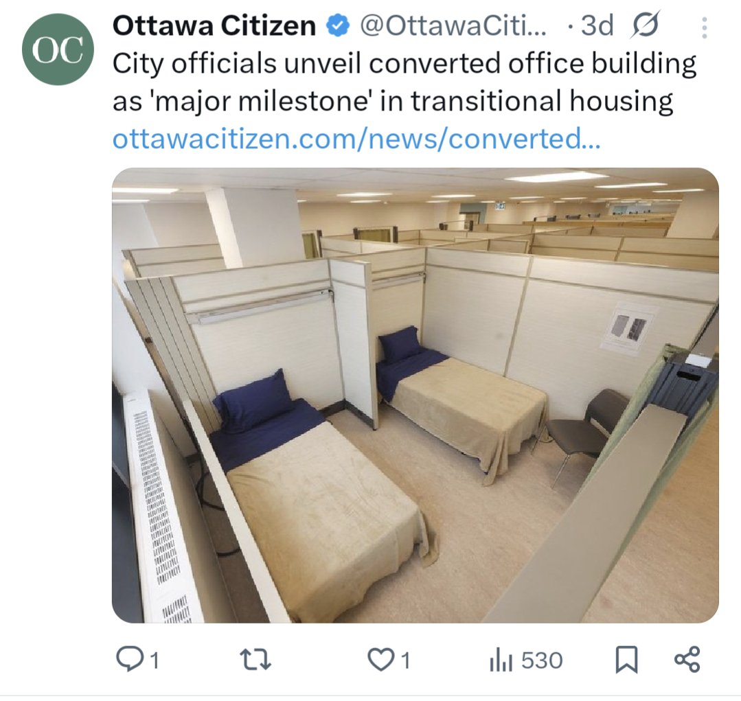 Although I support transitional housing for people experiencing homeless... 

As someone who has spent a significant time in cubicles, I find this photo unhinged.