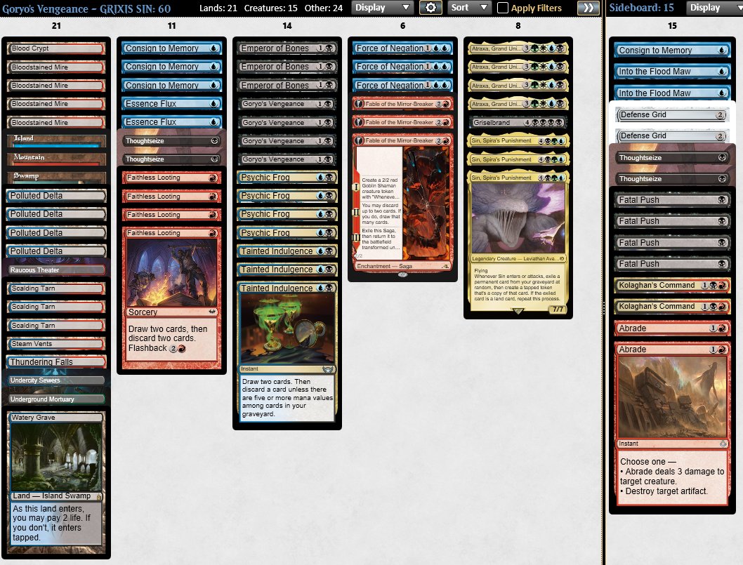 missflood (@missflood12) on Twitter photo Top 8 at the modern challenge with Grixis Sin by <a href="/IsThatTrueHero/">Marco Vassallo</a> his guide is still work in progress but was super helpful, thanks ❤️ Defense Grid in the side? Never again. Top 8 at the modern challenge with Grixis Sin by <a href="/IsThatTrueHero/">Marco Vassallo</a> his guide is still work in progress but was super helpful, thanks ❤️ Defense Grid in the side? Never again.