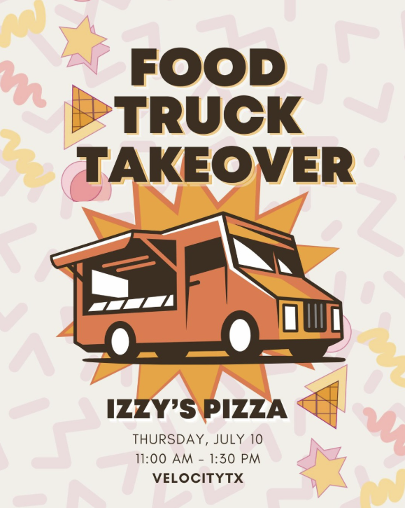 San Antonio for Growth on the Eastside (@sagesanantonio) on Twitter photo THIS THURSDAY! 🍕🚚
Swing by <a href="/Velocity_TX/">VelocityTX</a> for a Food Truck Takeover with <a href="/izzyspizzasatx/">Izzy's Pizza</a> from 11–1:30! Free throwback merch + hot slices = a perfect lunch break 🙌
#VelocityTX #IzzysPizza #ThrowbackThursday #FoodTruck THIS THURSDAY! 🍕🚚
Swing by <a href="/Velocity_TX/">VelocityTX</a> for a Food Truck Takeover with <a href="/izzyspizzasatx/">Izzy's Pizza</a> from 11–1:30! Free throwback merch + hot slices = a perfect lunch break 🙌
#VelocityTX #IzzysPizza #ThrowbackThursday #FoodTruck