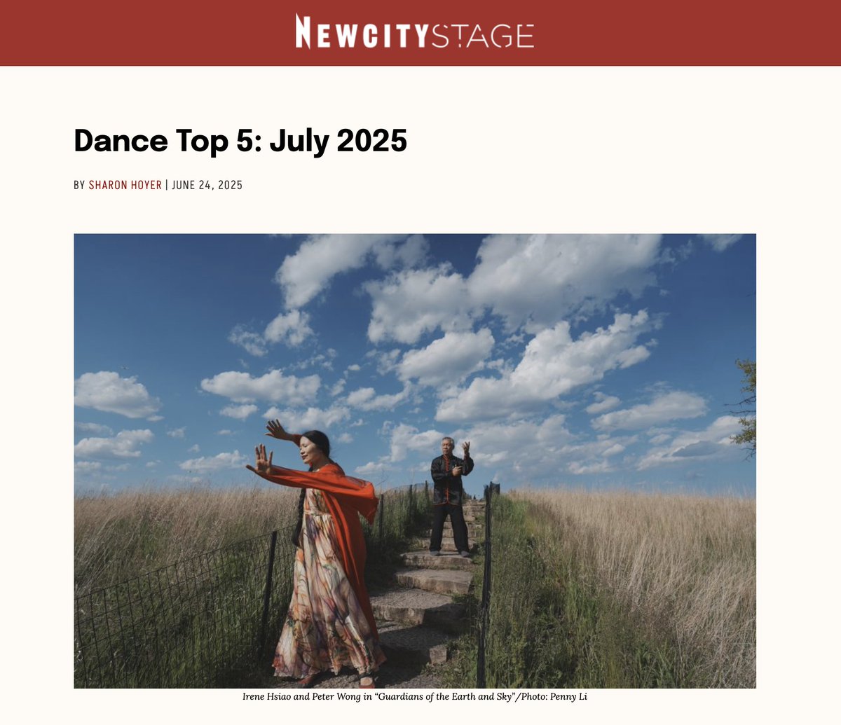 Thank you Sharon Hoyer and <a href="/newcity/">Newcity Chicago</a> for including Guardians of the Earth and Sky in "Dance Top 5" for July 2025! newcitystage.com/2025/06/24/dan…