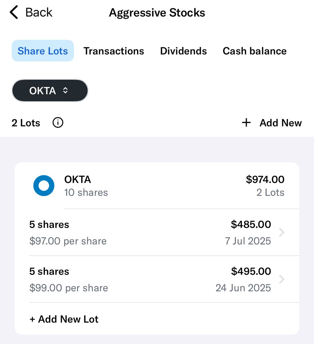 q8vortex's tweet image. تحديث #محفظة_بوعيسى
سهم $SOFI بيع بسعر 19$
تخفيض الكمية بنسبة 20% وتحقيق ربح 46%
سهم $FSLR بيع بسعر 181$
تخفيض الكمية بنسبة 20% وتحقيق ربح 16%
سهم $OKTA شراء بسعر 97$
زيادة الكمية ليصبح معدل الشراء 98$
بعد اضافة مبلغ 1000$ الشهري وشراء الاسهم
الكاش المتبقي 1357$