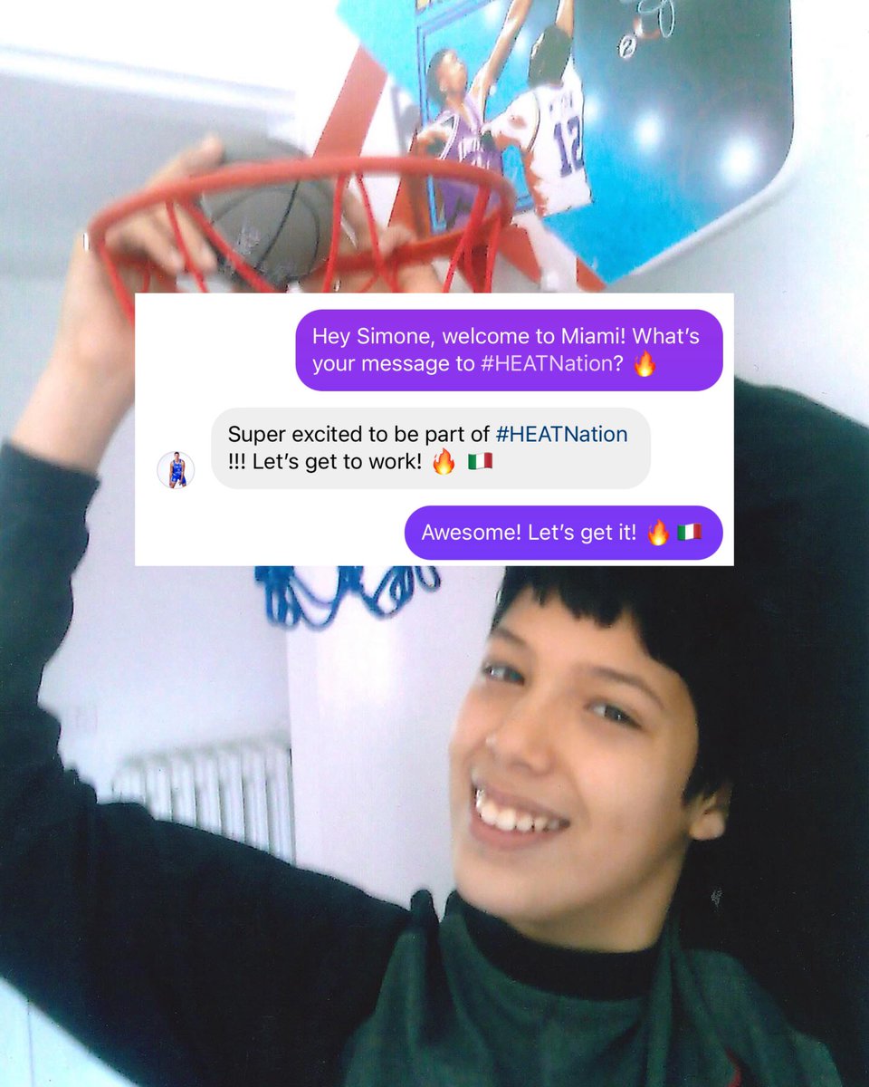 Gonna be using this emoji a lot more this season 🇮🇹 

<a href="/simofonte13/">Simone Fontecchio</a> is ready for #HEATNation!