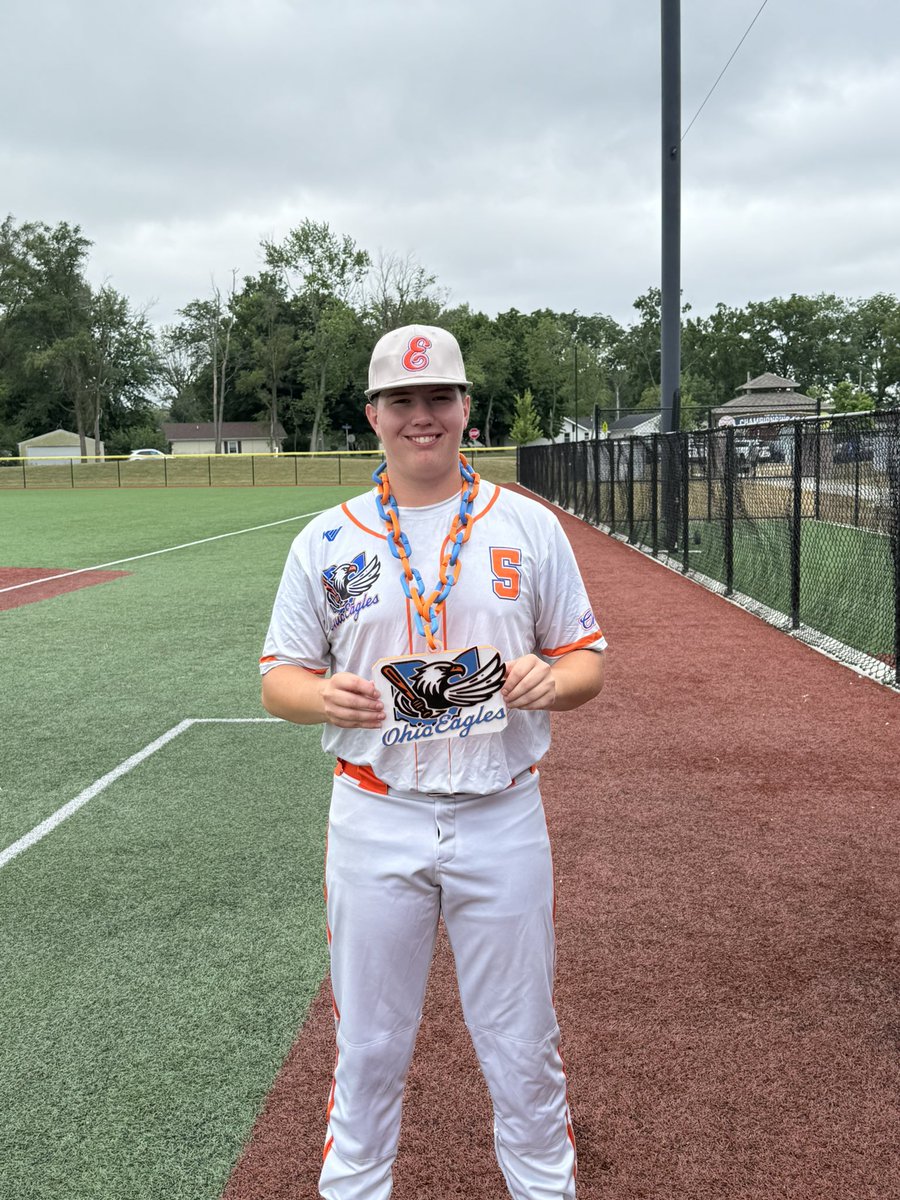 ‼️ Player of the Game ‼️ <a href="/KeatonHarriss5/">Keaton Harris</a> had a huge day at the plate and walking it off for the Eagles. He went 2-3 2RBI R HBP. The 28’ P/CIf/OF is a solid middle of the lineup bat batting a .422 with a .544OBP. He will look to continue to swing a hot bat this week. 
#letworks