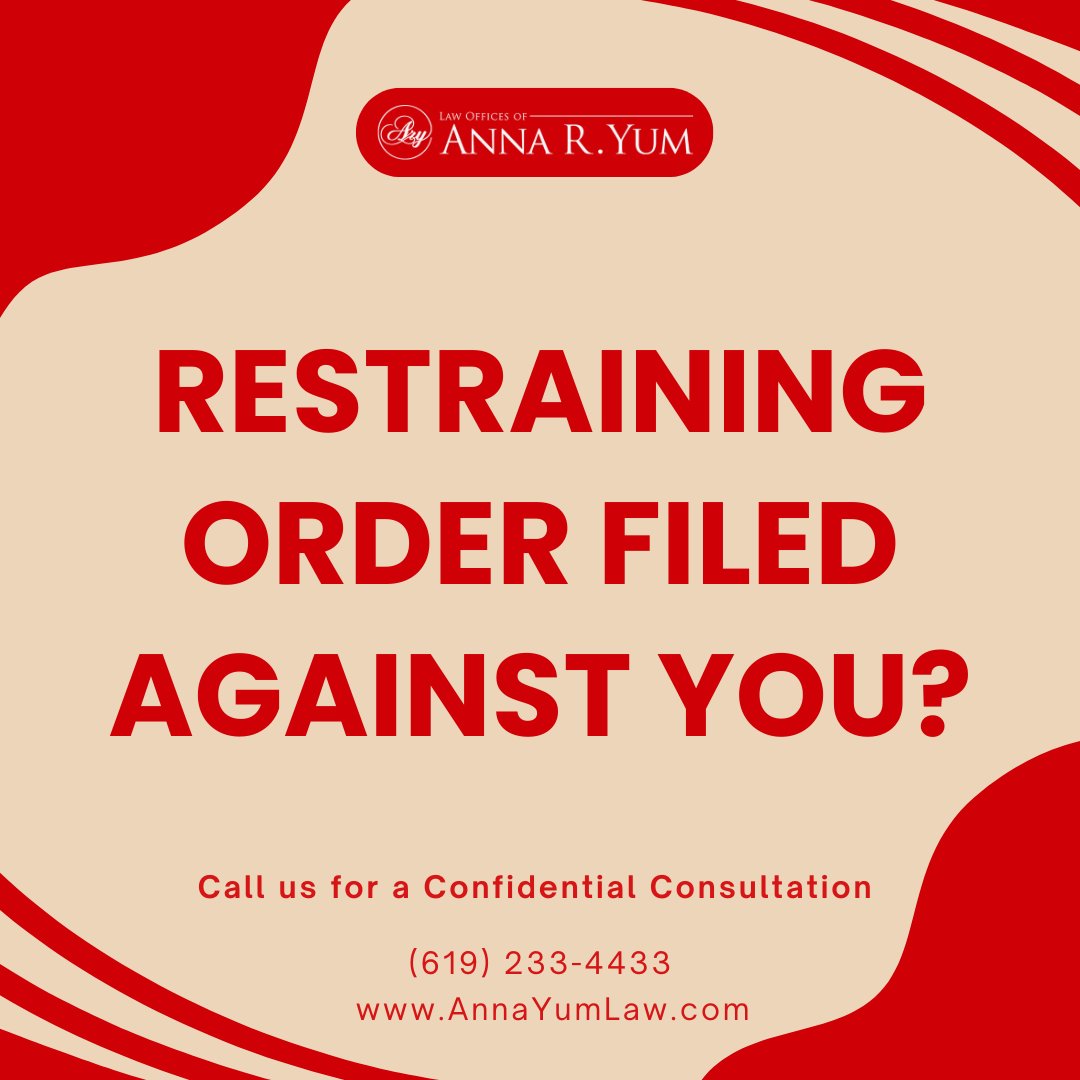 AnnaYum's tweet photo. Restraining orders are serious. They can affect your job, your background check, your family, and your future.

Call now for a confidential consultation.

📞 (619) 233-4433
🌐 https://t.co/EafA8K5Azv

#RestrainingOrderDefense #DomesticViolence #SanDiegoLawyer #CriminalDefense https://t.co/PrD9ys84lQ