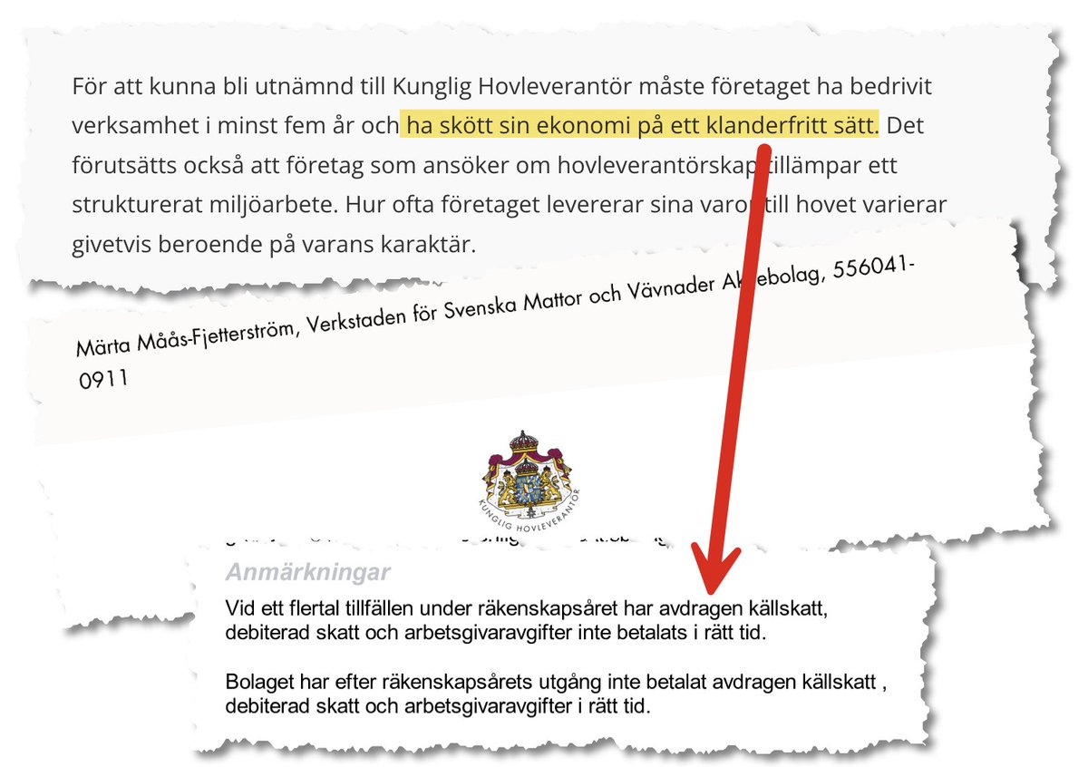 nylanderjens's tweet image. Kunglig hovleverantör: &quot;ha skött sin ekonomi på ett klanderfritt sätt&quot; kan betyda vad som helst. Vem läser och kontrollerar att leverantörerna uppfyller det som påstås ? Dessutom en leverantör till Regeringskansliet.