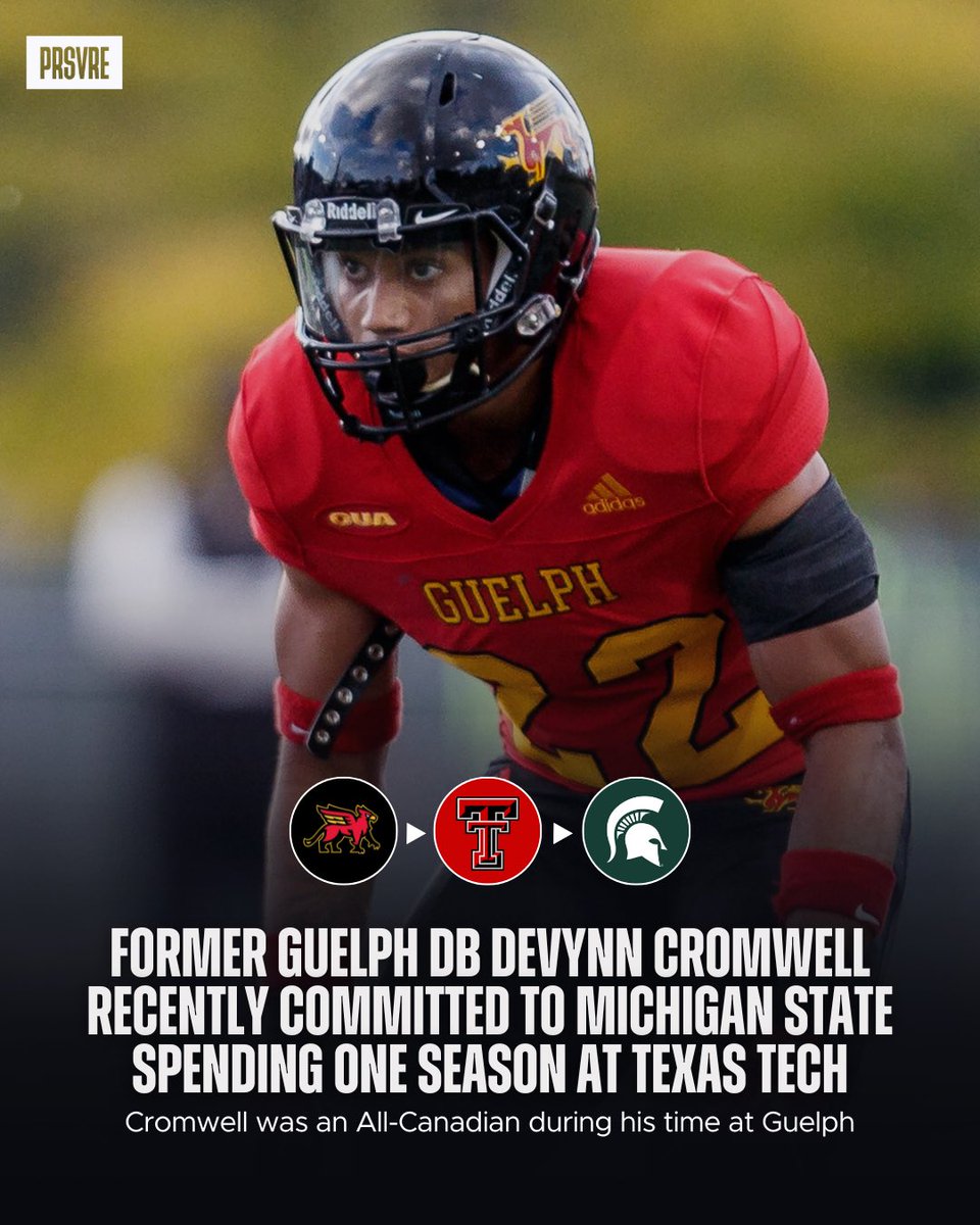 Devynn Cromwell is in the midst of a CRAZY football journey 👏🇨🇦

In his one season at Texas Tech, the Toronto native appeared in nine games - starting two of them at safety.

He played 179 defensive snaps and 87 special teams snaps, recording 20 tackles on the season.