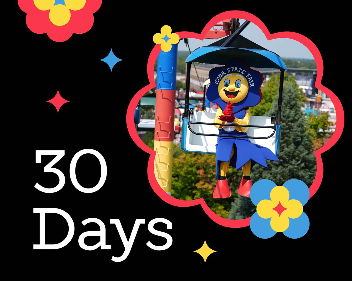 iowadot's tweet image. Only one month until the #IowaStateFair, and our DOT booth will ROCK! Be sure to visit us to see what goes into Iowa roadways, from the cool rocks and paint, to the actual highway signs, to playing at our roundabout table and so much more. See you soon! 
#FairSweetFair #DOTRocks