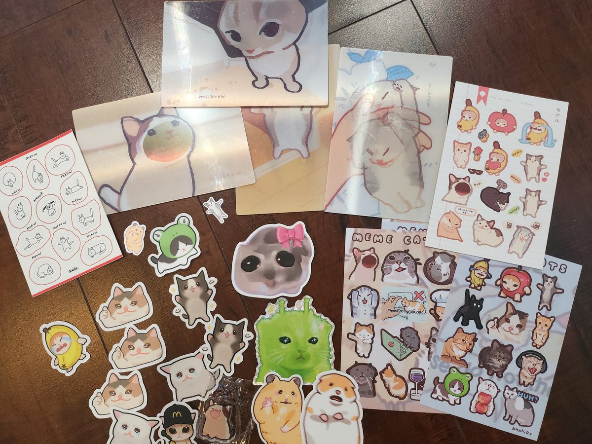 nekorichii's tweet image. this was most of what I bought at AX