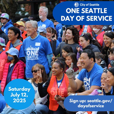 Seattle, we’re not just getting ready for the World Cup – we’re building a city we can all be proud of. Join us this Saturday, July 12 for the #OneSeattle Day of Service to help get our city ready for the global stage! Learn more and sign up today: seattle.gov/dayofservice