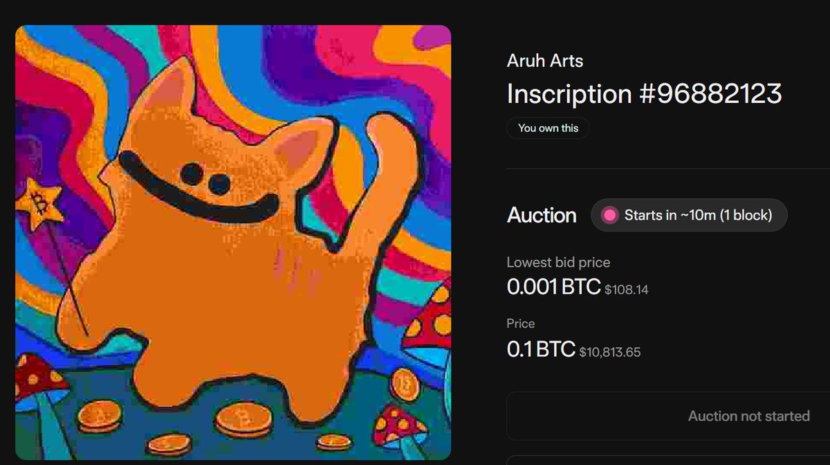 Aruharts's tweet image. My first auction on Bitcoin is happening!
Thank you @eliherf1 for the help!
#Gizmo #Art
gamma.io/inscription/8a…