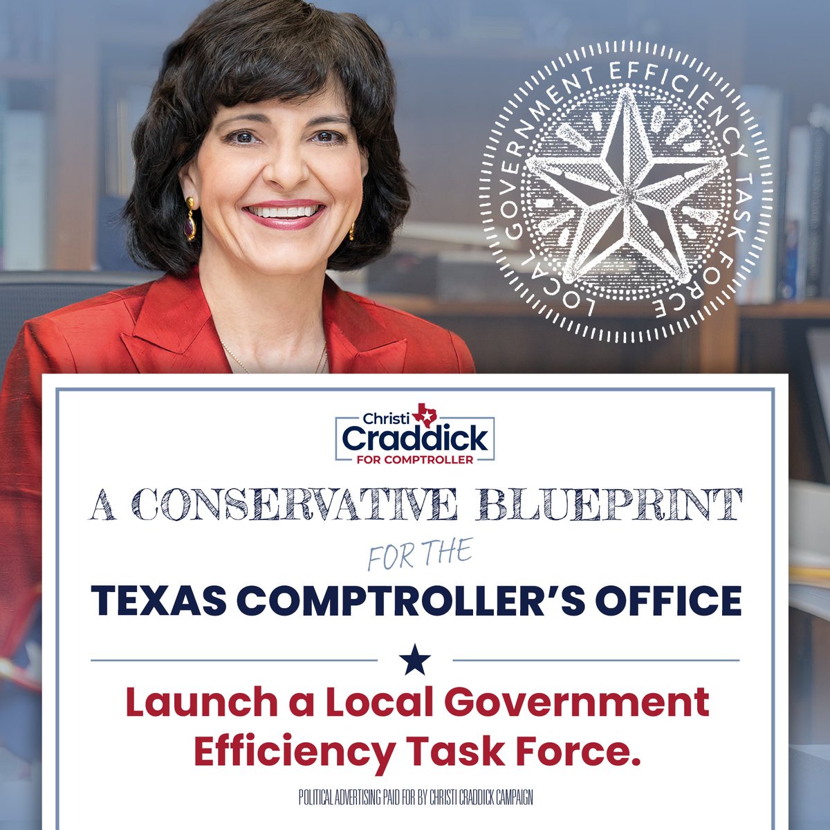 ChristiCraddick's tweet image. Texas is growing fast, and that growth brings opportunity, but only if we manage it with accountability, foresight, and dedication to our values. And that’s what I’m offering. A track record. A plan. And a promise to serve the people, not the system.
That includes launching a…