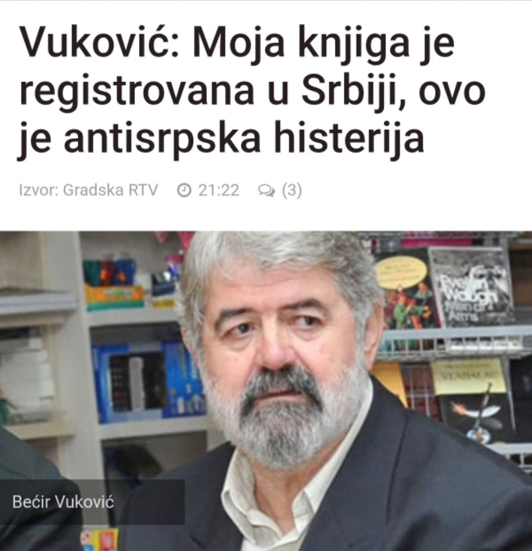 Mislim da ovo nije korektno prema ovom čovjeku, progonimo ga samo jer je Srbin. To je sada očigledno!

Prvo, ni Karadaglić nije napisao knjigu pa nam ne smeta sto je dobitnik "Trinaestojulske nagrade", samo jer je Crnogorac.

Drugo, i kad se zaposlite u državnoj firmi dobijete