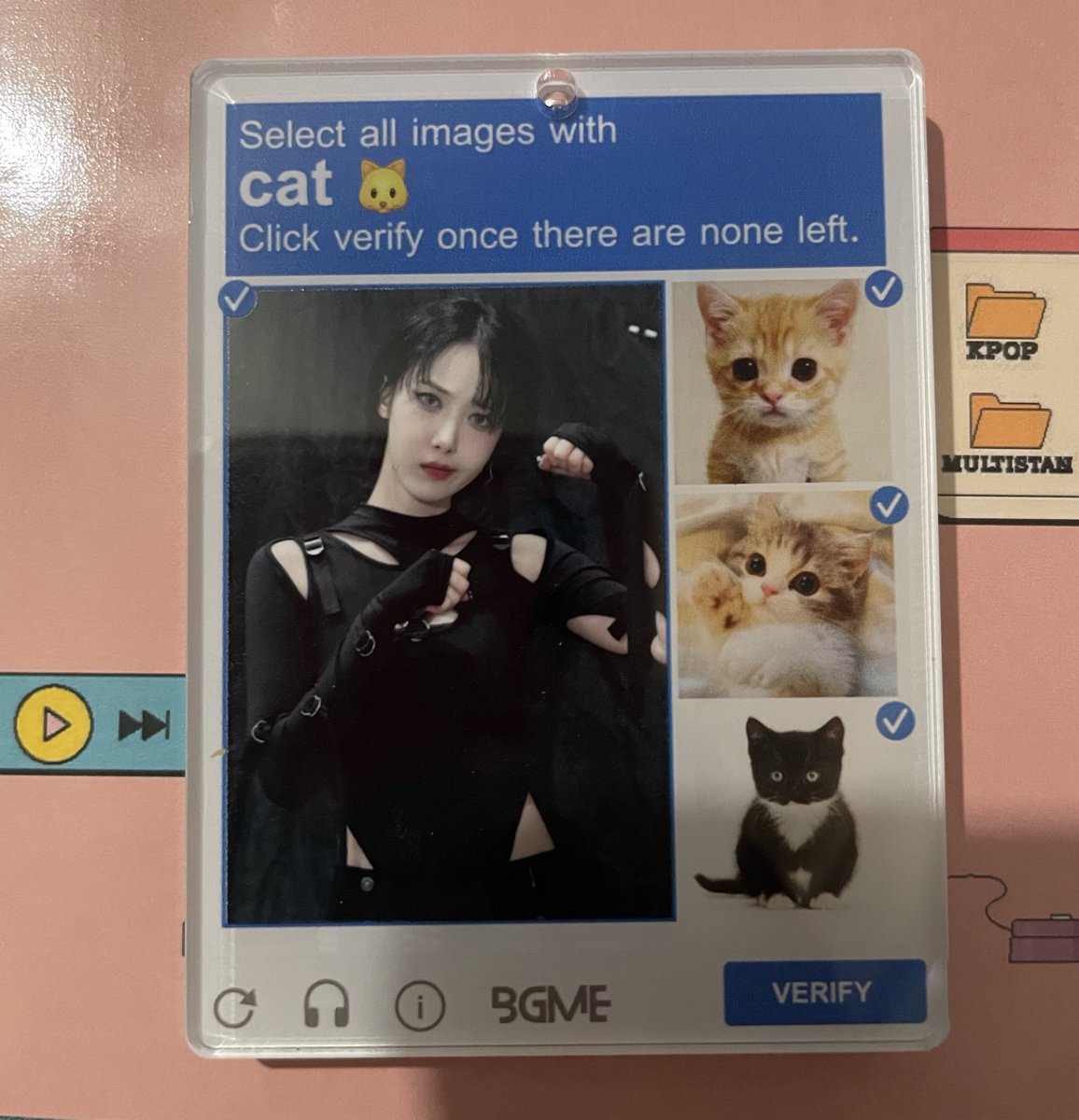 ilovejungyerin_'s tweet photo. the custom photo holder i ordered got here today and im in love! i sent one of my favorite short haired SinB photos for it and its seriously so perfect! 

thank you so much @bgme_ds for making these!! im so excited to have it on my bag from now on💙 https://t.co/HYmhVxdomW