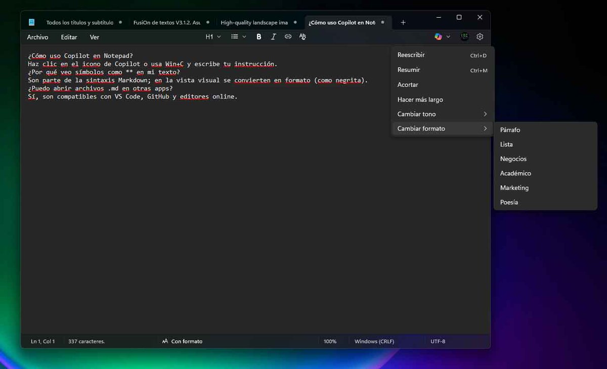 Tips y Trucos: Descubre el nuevo soporte para Markdown y Copilot en Windows Notepad

onedigital.mx/2025/07/07/tip…

#one_digital #onedigital #Notepad #Windows11 #Markdown #Copilot #TrucosWindows #Productividad #TipsDigitales #AI #Microsoft #NotasDigitales
