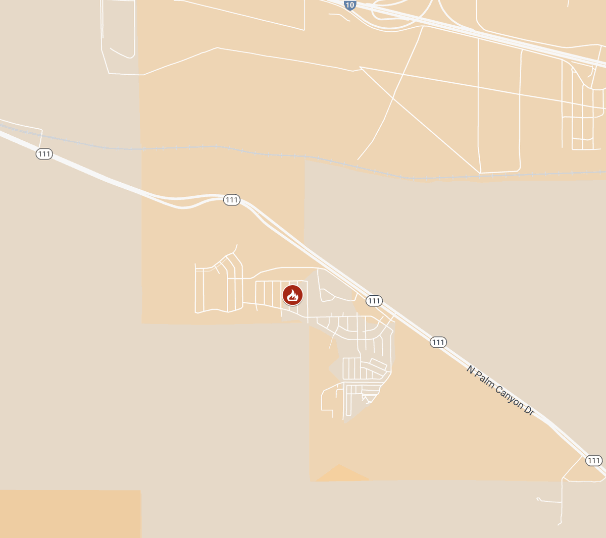 CALFIRERRU's tweet image. Structure Fire: rpt@ 1:10 p.m. 15000 Block of La Vida Drive in the county area of Palm Springs. Heavy smoke and fire from a residential structure. No injuries reported. #OasisIC @PalmSpringsFire @RivCoNow