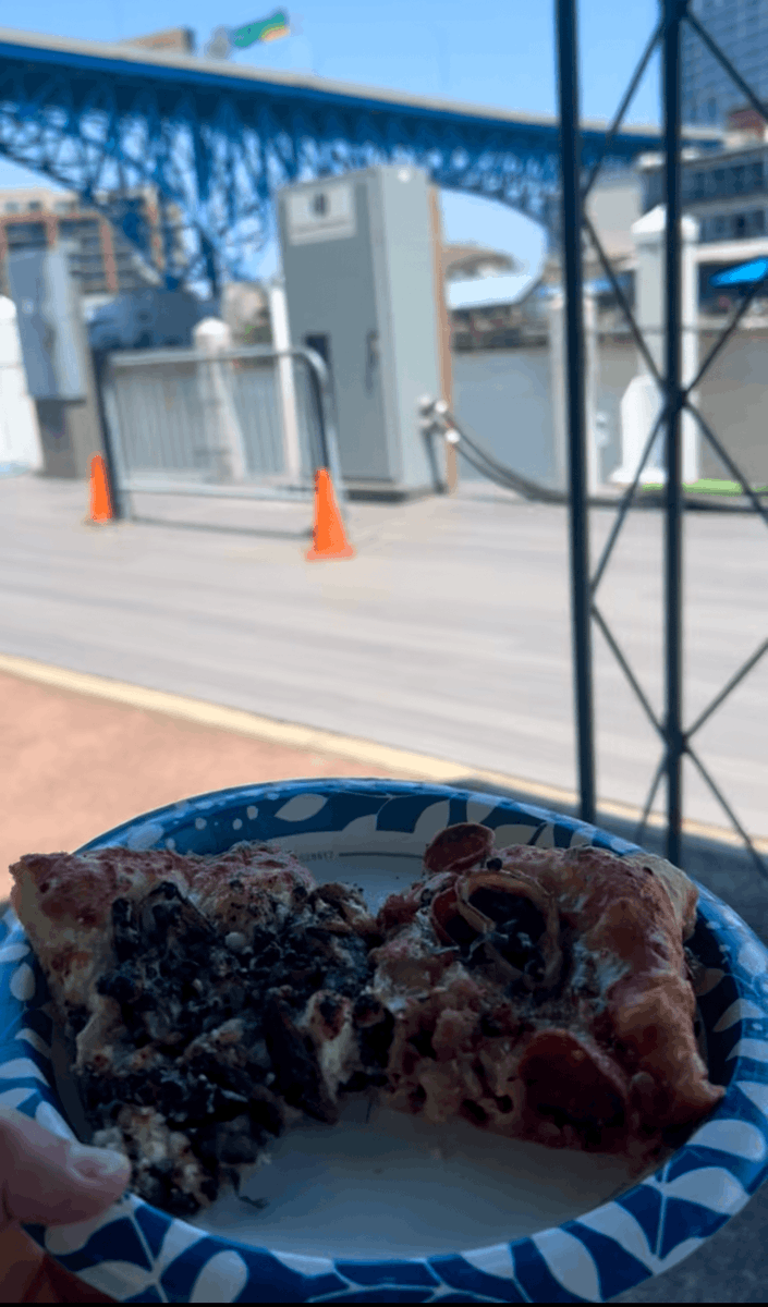 EngageCleveland's tweet image. Sunshine, self-care &amp;amp; slices 🍕☀️ Last week we recharged with manis @ Gaia Nail Lounge &amp;amp; lunch from Market Garden at our old stomping grounds on the West Bank of the Flats—Lady Caroline views included! 😍 #ThisIsCLE #TeamOuting #ClevelandVibes