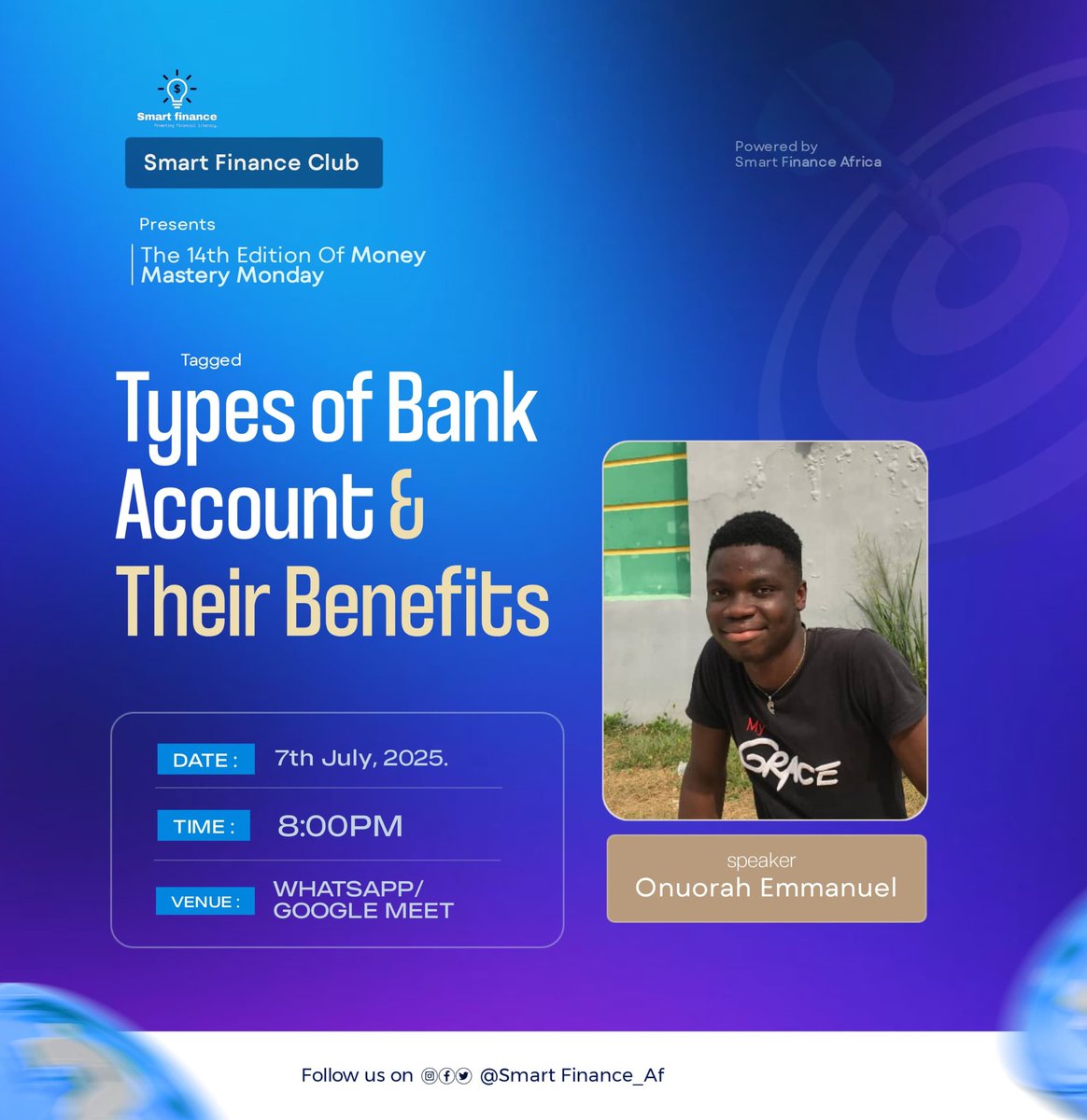 Smartfinance_Af's tweet photo. One account to save

One account to spend

One account to grow

One account to get paid 💼
Money management starts with where you park your funds.
Let every naira have a job.

#MoneyMasteryMonday #SmartMoneyDecisions #FinancialLiteracy #SFCMindset https://t.co/4Qsb5Mkuzm