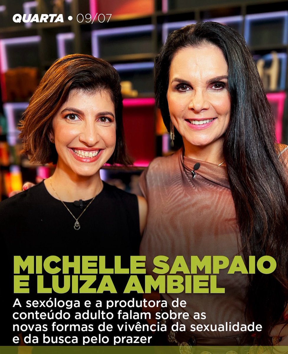 Luiza Ambiel ๐ (@luizaambiel) on Twitter photo Quarta feira vai ao ar! ๐บ Minha entrevista com o <a href="/pedrobial/">Pedro Bial</a> falando sobre a minha carreira e tabus com a sexรณloga @michellesampaio.sexologa #pedrobial Quarta feira vai ao ar! ๐บ Minha entrevista com o <a href="/pedrobial/">Pedro Bial</a> falando sobre a minha carreira e tabus com a sexรณloga @michellesampaio.sexologa #pedrobial