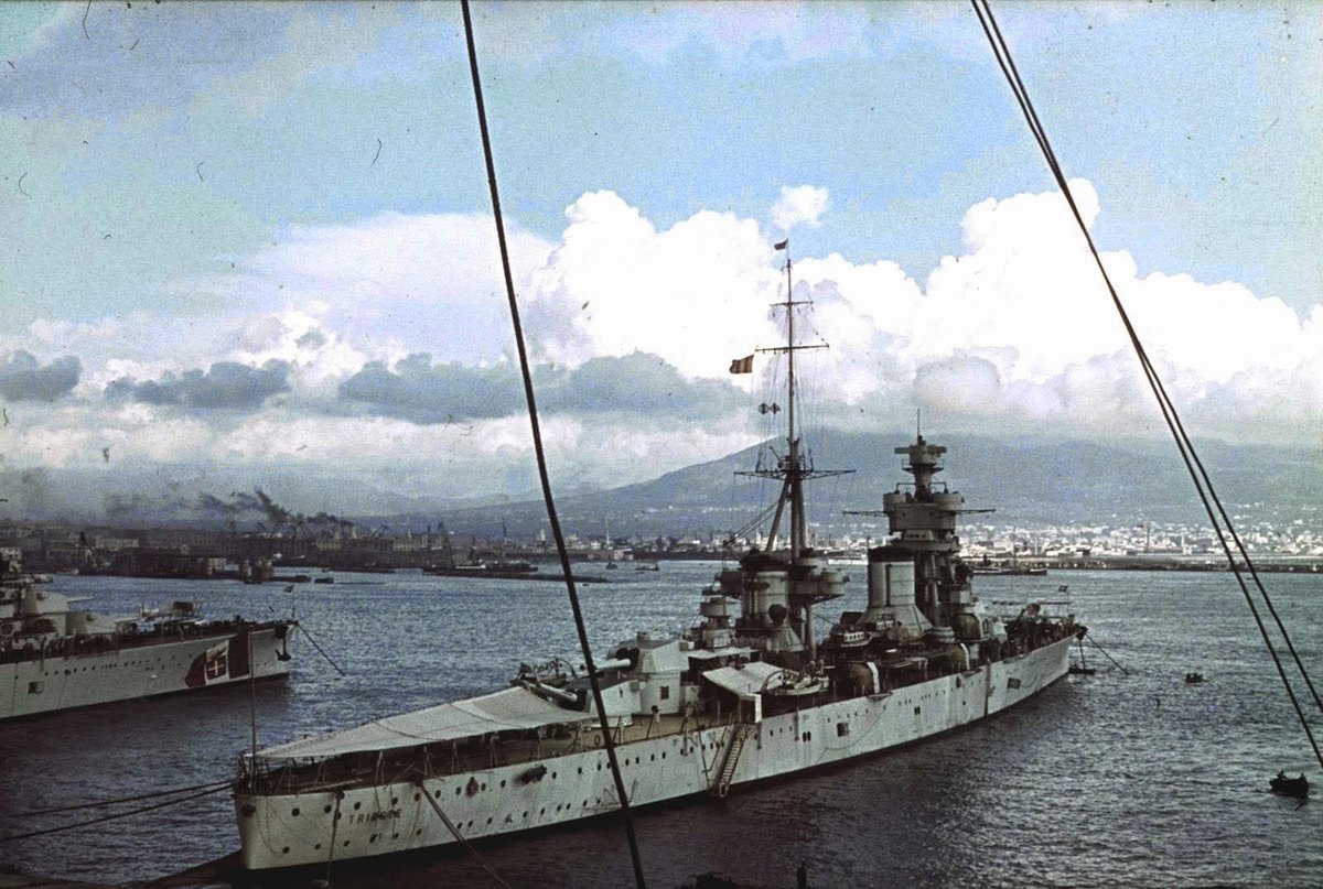 Hidden History (@hiddenhistoryyt) on Twitter photo The Trieste in Naples at the beginning of May 1938, shortly before the Naval Review in a colour photo The Trieste in Naples at the beginning of May 1938, shortly before the Naval Review in a colour photo