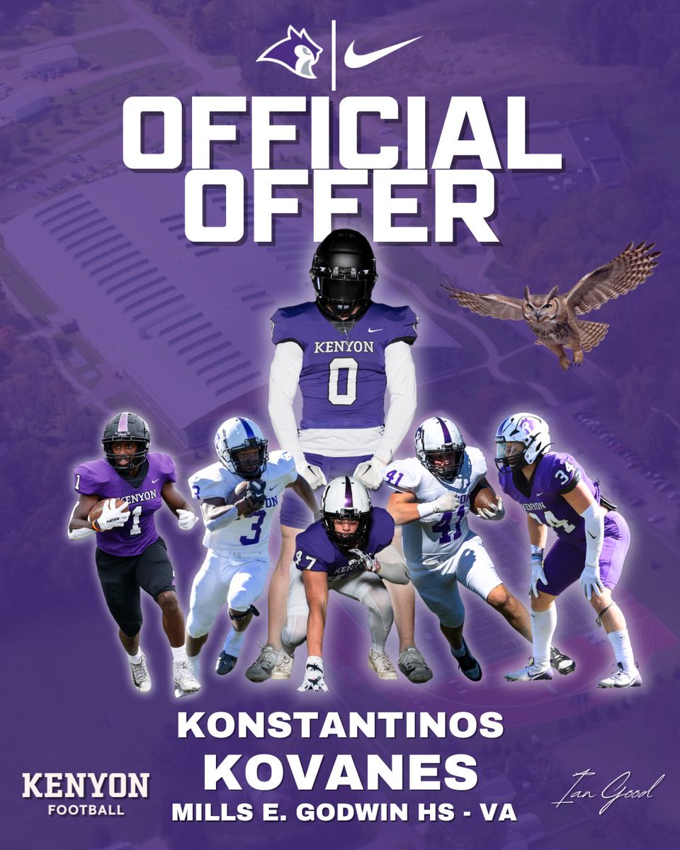 After a great call with <a href="/IanMGood/">Ian Good</a> I am very excited to receive an offer of support through the admissions process from Kenyon Football