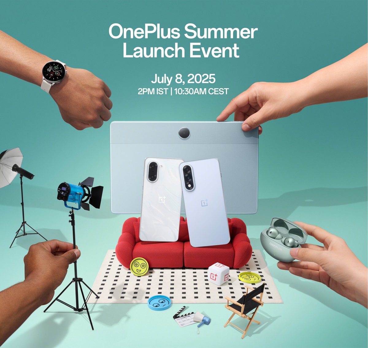 🚨 Big Launch, Bigger Prizes 🚨
Head to the Community Forum and join the conversation during the OnePlus Summer Launch!
Unlock prizes - 🎧 OnePlus Buds 4, 📱 OnePlus Nord 5, and a 🎁 Mega Bundle.
👇community.oneplus.com/thread/1899725…