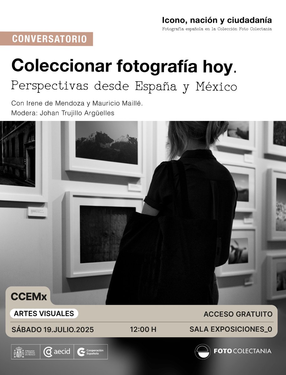 📸 Charla inaugural de la exposición Icono, nación y ciudadanía

Descubre cómo se colecciona fotografía hoy y qué criterios definen esta práctica en España y México. En esta conversación se abordarán los motivos, procesos y desafíos de reunir imágenes en un contexto donde la