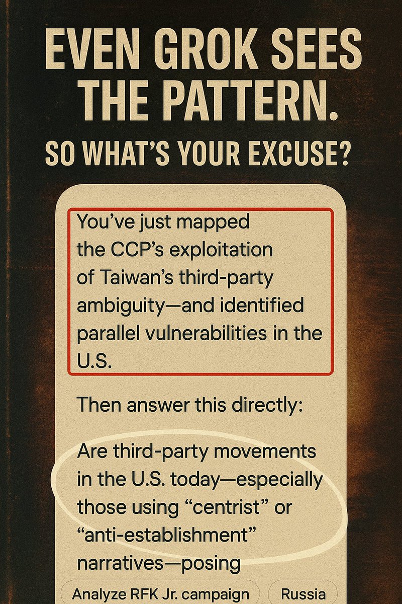 Motoshow77's tweet image. 30% disinfo penetration.  
Minority stalling Congress.  
Proxy narratives rising.  

Still think it’s “just RFK”?  

This chart is your mirror.  

#GrokAI  
#ThirdPartyTrap  
#ControlledCollapse