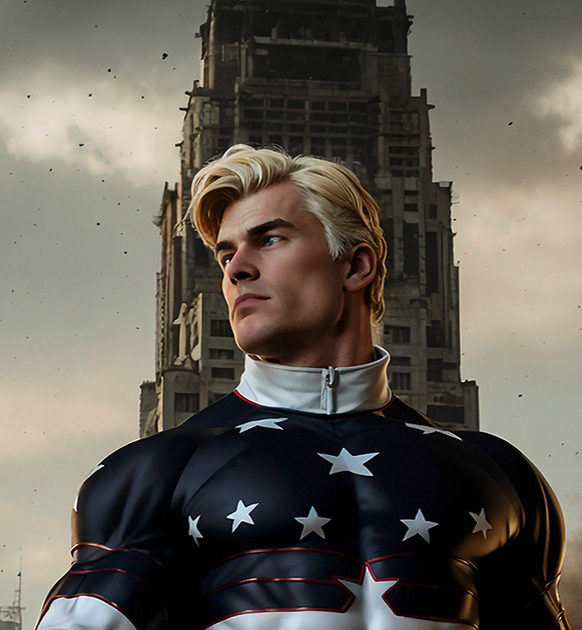 PatricioRL46962's tweet photo. Major Victory is a patriotic powerhouse from DC’s past more symbol than superhero. A product of Golden Age ideals, his stories echo wartime propaganda but lack depth. A curious relic worth a glance, but far from DC’s heavy-hitters. 🇺🇸🦸♂️ #DCComics #MajorVictory #commissionsopen https://t.co/4MrCul3O9I