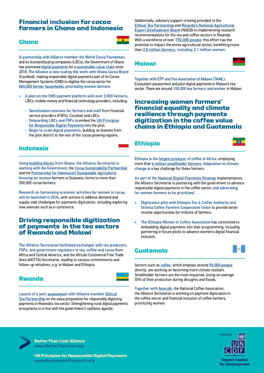 Better Than Cash Alliance (@betterthan_cash) on Twitter photo On #WorldChocolateDay, we spotlight climate risks to agriculture & the push for #DigitalPayments. The <a href="/BetterThan_Cash/">Better Than Cash Alliance</a> Alliance and <a href="/UNDP/">UN Development</a> work with cocoa farmers' associations —with a focus on women— on digitizing finance & sustainable practices to increase climate resilience 🍫 On #WorldChocolateDay, we spotlight climate risks to agriculture & the push for #DigitalPayments. The <a href="/BetterThan_Cash/">Better Than Cash Alliance</a> Alliance and <a href="/UNDP/">UN Development</a> work with cocoa farmers' associations —with a focus on women— on digitizing finance & sustainable practices to increase climate resilience 🍫