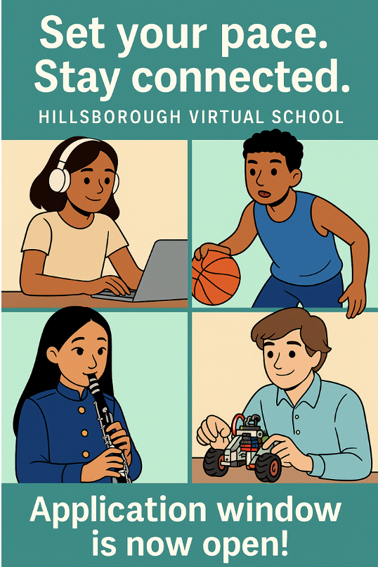 HVS lets students set their pace and stay connected: learn online during the day, then join sports, clubs, or band at your zoned school. It’s personalized &amp; structured. Discover the freedom of virtual learning! 
Apply today - July 13th!
community.sdhc.k12.fl.us/wps/portal/com…
<a href="/HillsboroughSch/">Hillsborough Schools</a>