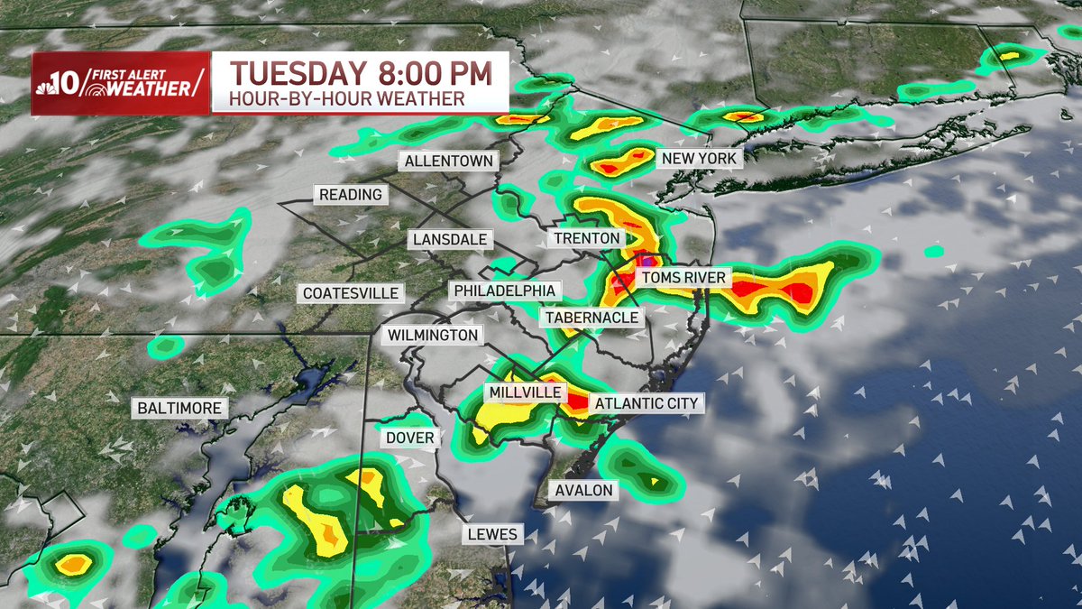 rjohnsontv's tweet image. Steamy & Stormy Tuesday🚨
Feels like temps will rise into the triple digits for many neighborhoods Tue afternoon before a cold front brings strong to severe storms from 3pm-9pm. Main threat = Damaging wind gusts.
Stay w/ @NBCPhiladelphia for updates on tomorrow's storm threat