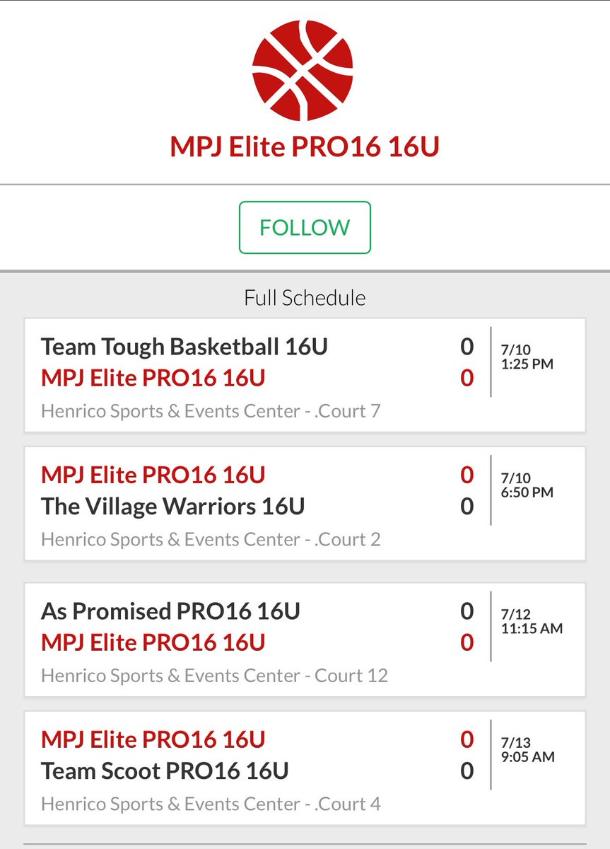 My schedule for the Pro16 live period this weekend! <a href="/MPJelite/">Michael Porter Jr. Elite</a>