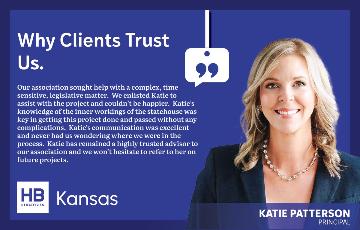 H_B_Strategies's tweet image. Our team in Kansas, Matt Hickam @mhickam and Katie Patterson @ColdCuffs, are preparing clients to navigate opportunities and challenges as Washington puts the budget squeeze on states. Learn more about the Kansans that make up our team and their expertise from their latest…