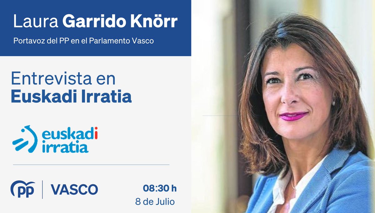 🔵 ¡Empieza la mañana del martes escuchando la entrevista a <a href="/lgarridoknorr/">Laura Garrido Knörr</a> en <a href="/euskadi_irratia/">Euskadi Irratia</a>.

📻 Recuerda que puedes seguir la entrevista #EnDirecto a través de este enlace: guau.eus/st/euskadi-irr…