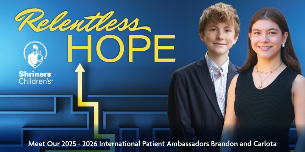 ShrinersBoston's tweet image. Shriners Children’s is thrilled to introduce our 2025-2026 International Patient Ambassadors, Brandon and Carlota. We are excited to see them represent our healthcare system this year! ⭐
Watch their inspiring stories: ow.ly/R4Ec50WlYUz
#ShrinersChildrens @shrinershosp