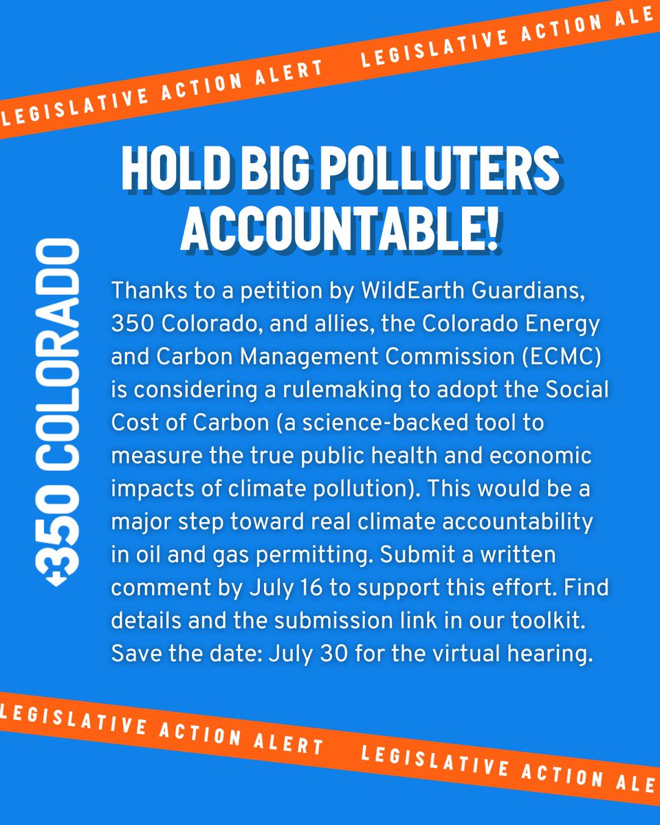 350Colorado's tweet photo. Take action and learn more using our toolkit! https://t.co/yzEBU217Ah
#climateaction #peopleoverpolluters #takeaction #coloradolocal https://t.co/kvUlwHsoXr