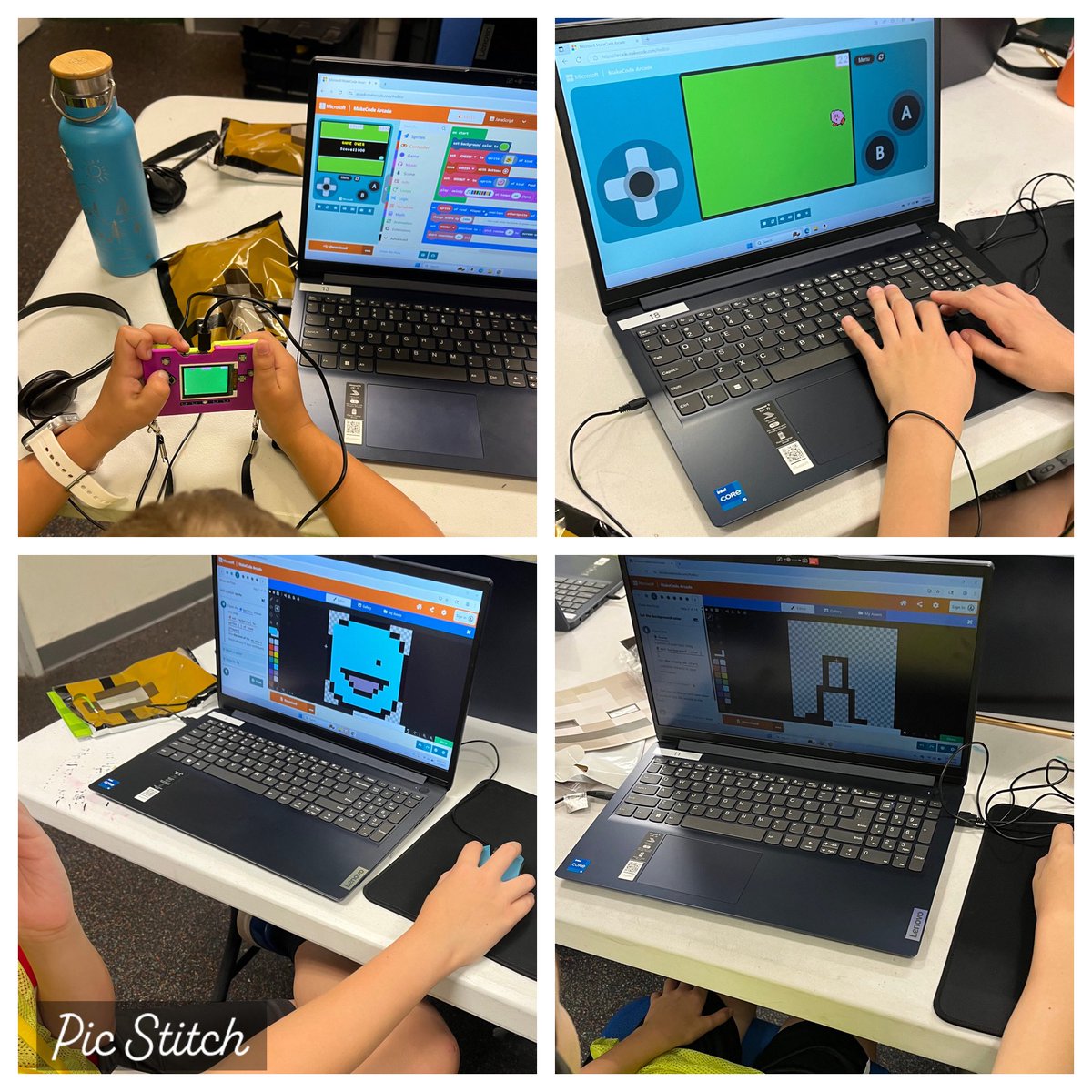 MrPowell20's tweet image. This week at the Science Factory I am helping with #VideoGameDesign and also running #IntrotoRobots! Today my students created their first video game on @MSMakeCode! Then my robotics kids worked with #BeeBots! They had so much fun at both of the camps! #STEM #Teacher