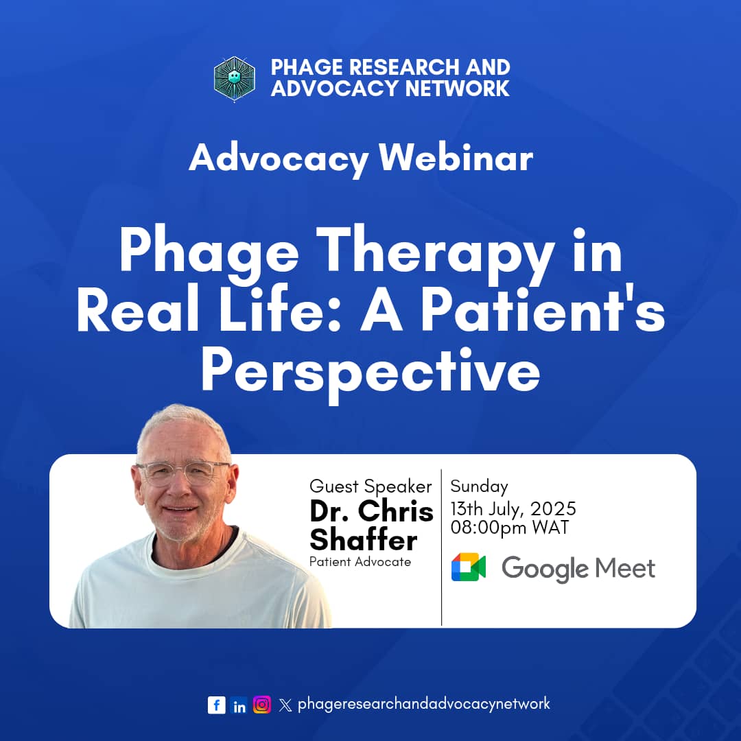 𝐀𝐝𝐯𝐨𝐜𝐚𝐭𝐞: 𝐀 𝐑𝐞𝐚𝐥 𝐒𝐭𝐨𝐫𝐲 𝐨𝐟 𝐑𝐞𝐜𝐨𝐯𝐞𝐫𝐲

We’re excited to welcome Chris as our guest speaker where he’ll share his inspiring story of being cured by phage therapy 
Register here 👉forms.gle/dh2aUBNraFScrN…

Full post on LinkedIn👉linkedin.com/posts/phage-re…