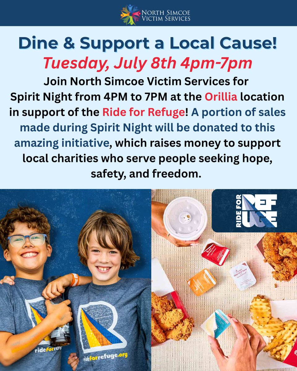 PurkTech's tweet image. Join Us in Supporting a Worthy Cause! Join us at Chick-fil-A in Orillia between 4:00 PM and 7:00 PM, and help support our client’s initiative with the Ride for Refuge program. Proceeds will benefit local charities dedicated to helping children in our community. #ChikFilA