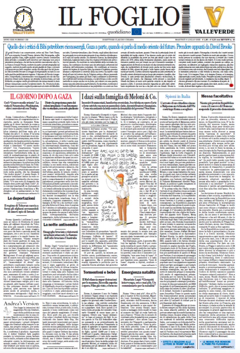 Il Foglio (@ilfoglio_it) on Twitter photo Ecco la prima pagina del Foglio di domani. Potete già leggerlo a questo link.  edicoladigitale.ilfoglio.it Ecco la prima pagina del Foglio di domani. Potete già leggerlo a questo link.  edicoladigitale.ilfoglio.it