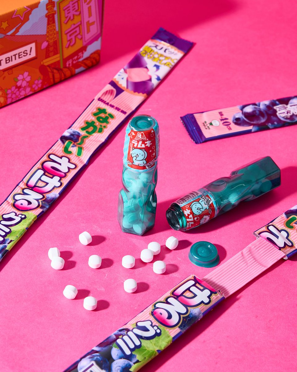Get DOUBLE the fun! 🥳🎉

Receive a FREE Japan-limited Ramune candy PLUS a grape sour belt when you subscribe for 3 months using code HARAJUKU25! 🍭

Hurry and grab yours with this month's Harajuku Snackventure box! Order by 07/15! 👉 tokyotreat.com/subscribe