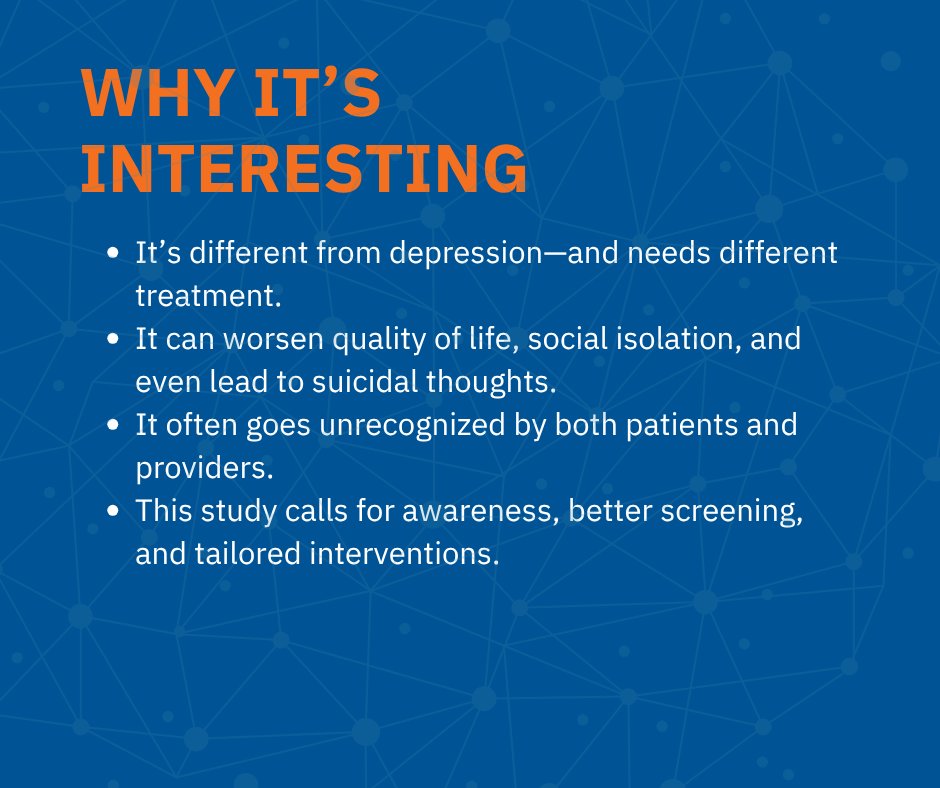 FixelInstitute's tweet image. Dr. Gregory Pontone & team explore demoralization in Parkinson’s: a distinct condition marked by hopelessness & loss of purpose.
Bottom line:
Depression = mood disorder
Demoralization = coping failure & existential distress
🔗 Read more: …mentdisorders.onlinelibrary.wiley.com/doi/full/10.10…