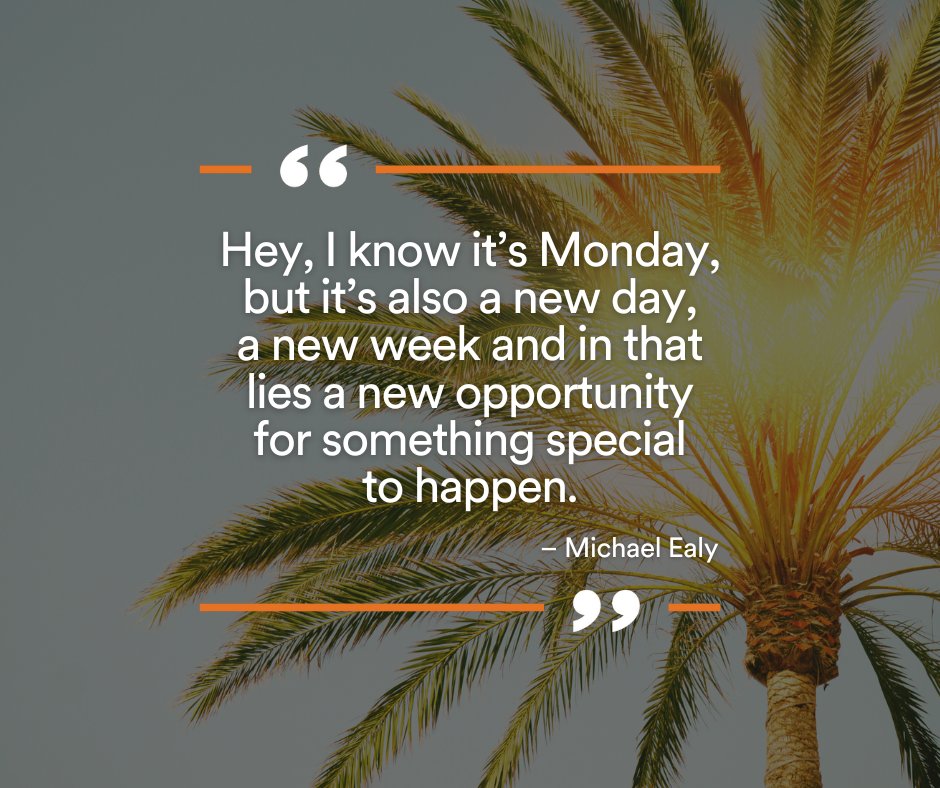 "Hey, I know it’s Monday, but it’s also a new day, a new week and in that lies a new opportunity for something special to happen.” -Michael Ealy #MondayMotivation

If your weekend was a blast, but resulted in illness/injury, we’re here to help you heal: ow.ly/aLcq50WlZkb.