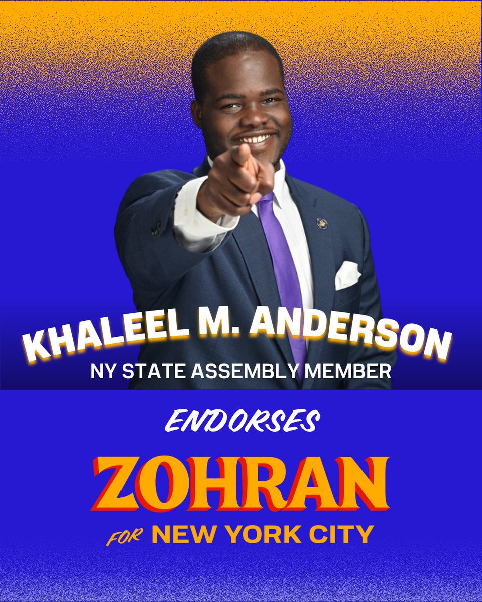 Southeast Queens is lucky to have a leader like my friend and colleague <a href="/KhaleelAnderson/">Khaleel M. Anderson</a> fighting for them in Albany. I'm so thankful to have his support as we seek to turn the page on Eric Adams’ disgraced leadership and deliver a city we can afford.