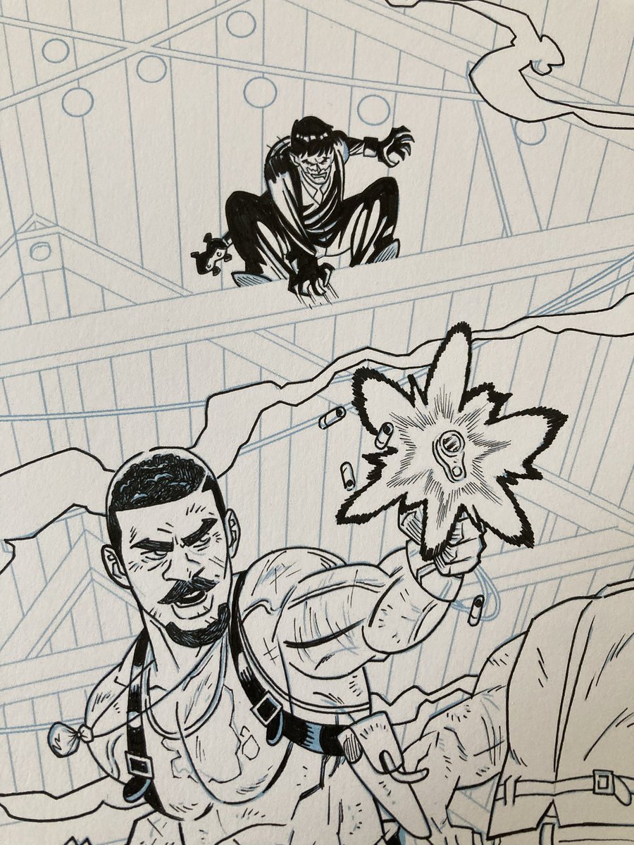 Colgriff84's tweet image. Final inks on this #SinnersMovie #comiccover a fantastic film and a really fun project to work on. #traditionalink #vampires