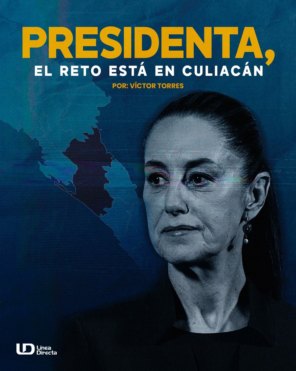 Víctor Torres (@victortorresld) on Twitter photo ➡️La presidenta Claudia Sheinbaum 👩🏻💼 (<a href="/Claudiashein/">Claudia Sheinbaum Pardo</a> ) ha planteado como prioridad nacional la reconstrucción de la paz🏳️. Y lo hace con una visión distinta: no solo desde la seguridad🚔,...
Te invito a leer 📱mi columna "Presidenta👩🏻💼, el reto está en #Culiacán📍" ➡️La presidenta Claudia Sheinbaum 👩🏻💼 (<a href="/Claudiashein/">Claudia Sheinbaum Pardo</a> ) ha planteado como prioridad nacional la reconstrucción de la paz🏳️. Y lo hace con una visión distinta: no solo desde la seguridad🚔,...
Te invito a leer 📱mi columna "Presidenta👩🏻💼, el reto está en #Culiacán📍"
