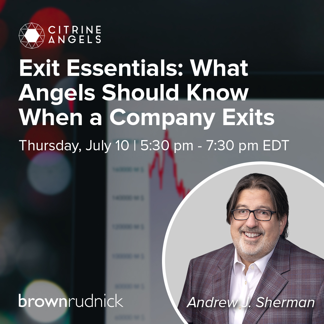 Brown Rudnick (@brownrudnickllp) on Twitter photo This Thursday, July 10, partner <a href="/AndrewJSherman/">Andrew J. Sherman</a> will join a <a href="/CitrineAngels/">Citrine Angels</a> webinar to share insights on navigating #companyexits.
Sherman will explore strategies for navigating risk, managing wind-downs, and uncovering opportunities in the current #venture landscape. Register This Thursday, July 10, partner <a href="/AndrewJSherman/">Andrew J. Sherman</a> will join a <a href="/CitrineAngels/">Citrine Angels</a> webinar to share insights on navigating #companyexits.
Sherman will explore strategies for navigating risk, managing wind-downs, and uncovering opportunities in the current #venture landscape. Register